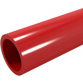 Tub UPVC color vermell, barra de 2 mts.