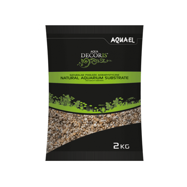 Aquael natural multicolored gravel 3/5mm 2Kg.