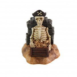 Ornamento esqueleto con tesoro (9.1 cm)