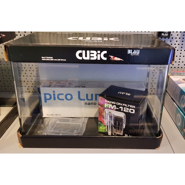KIT AQUARIUM CUBIC 40X25X28 (28L)