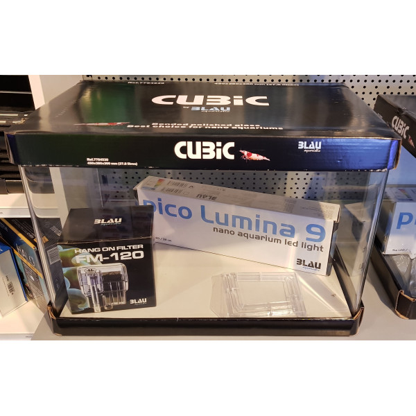 KIT AQUARIUM CUBIC 40X25X28 (28L)